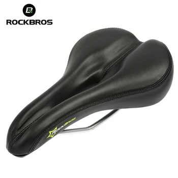 

RockBros Synthetic Leather Steel Rail Hollow Saddle Breathable Soft Cushion Road MTB Fixed Gear Bike Bicycle Cycling Seat Saddle
