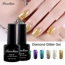 Saroline 3D diamond Glitter UV LED Nail Gel Polish lucky colors Soak Off Starry Gel Varnishes Esmaltes Base Top Coat Gel Lacquer