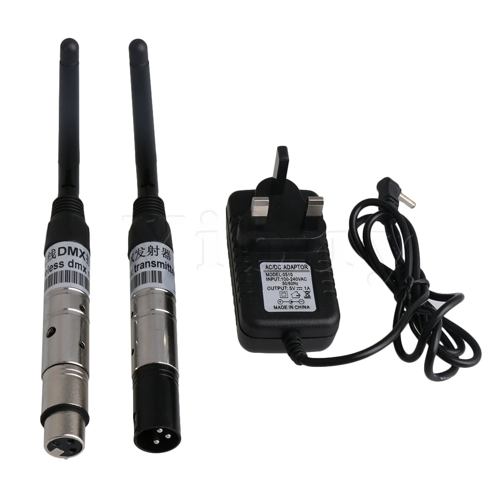 

Yibuy 23DBM DMX512 Wireless Distance 1000m 1 Receiver & 1 Transmitter Lighting Controller with UK Adapter for DMX Equipment