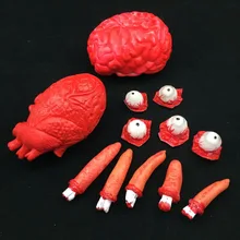 Кровавый зомби еда человеческое сердце мозги палец глаза Chop магазин часть тела орган Хэллоуин ужас Опора игрушки вечерние аксессуары