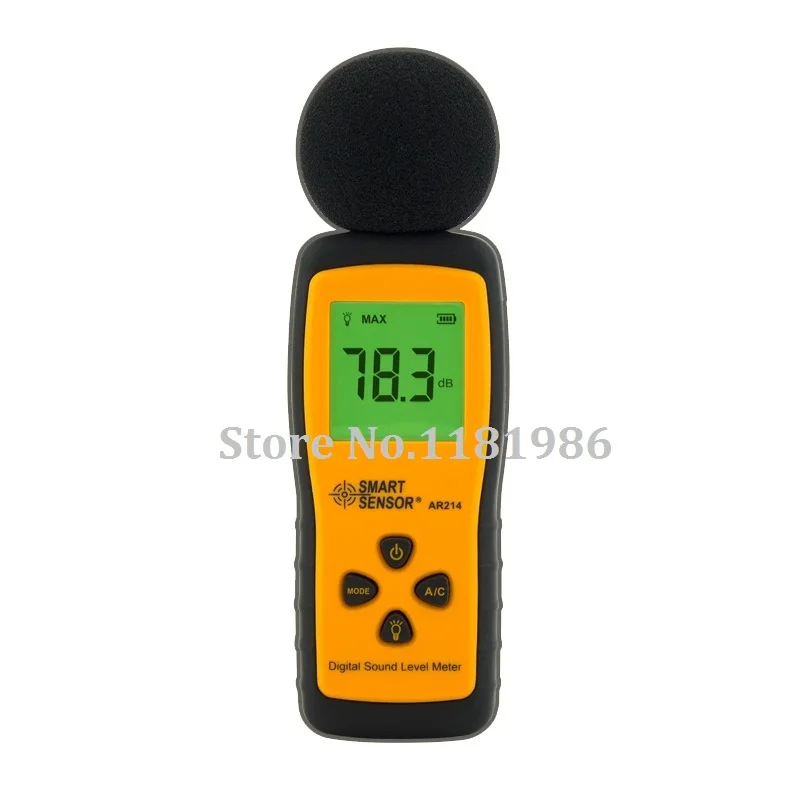 

Smart sensor AR214 Sound Level Meter High Precision Mini-Type Noise Tester For Industrial Environmental And Aircraft Noise