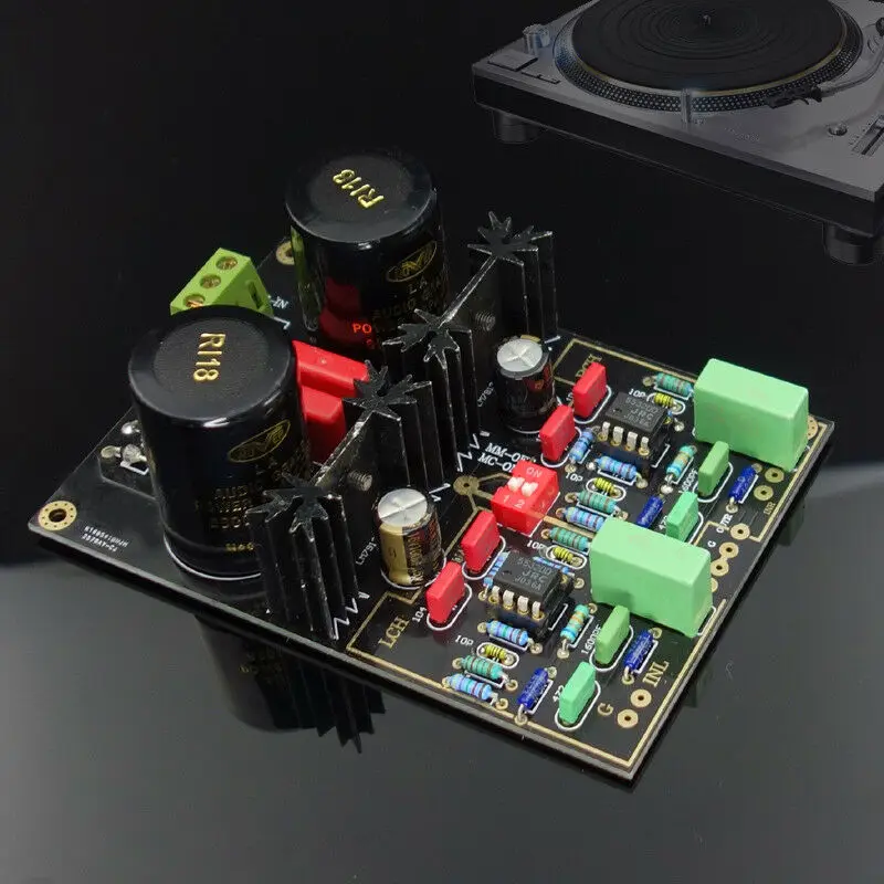 1 шт. Аудио двойной цепи мм/MC Phono Stage HIFI Amp готовой платы усилителя(Ne5532