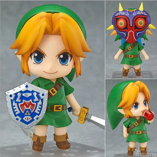 

Link Zelda Legend of Zelda Skyward Sword Action Figures Q version Anime PVC brinquedos Collection Model toys with Retail box