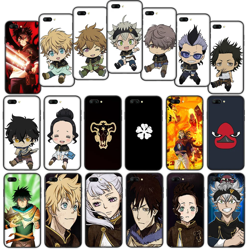 

Black Clover Soft Cover Case for Huawei Honor 10 Note 10 9 Lite 8X 7A 3GB Pro Y6 Y7 Y9 Prime Nova 3