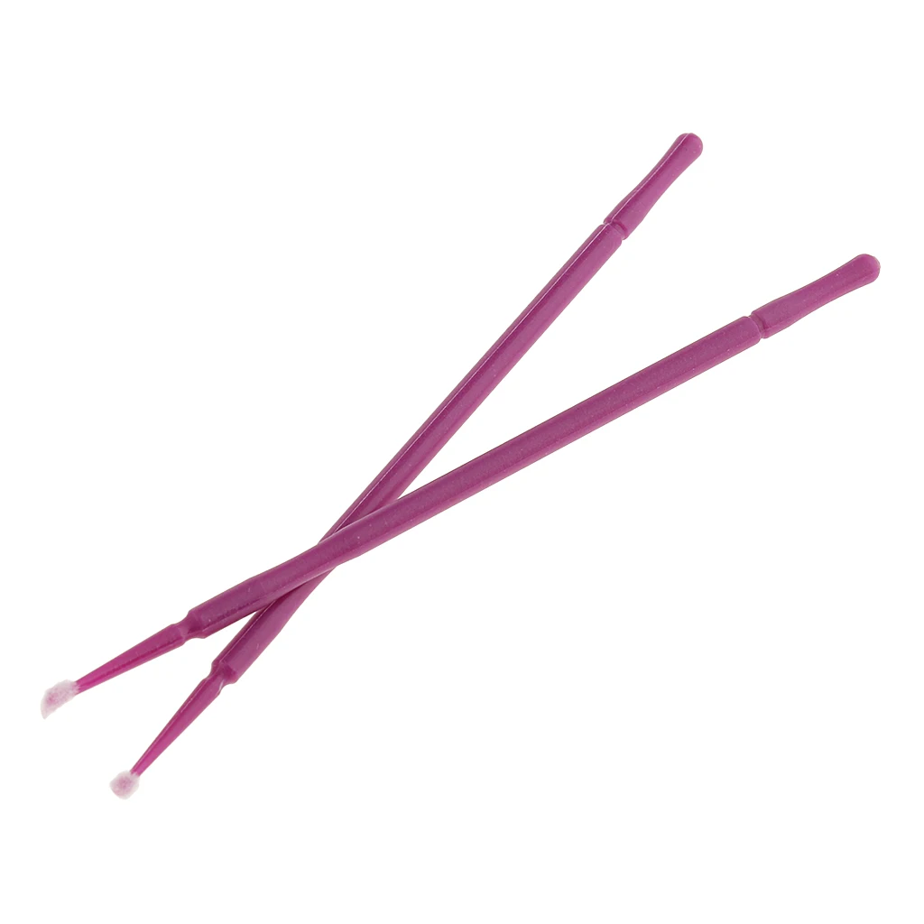 100 Pieces Disposable Eyelash Extension Small Brushes Applicators Mascara Purple