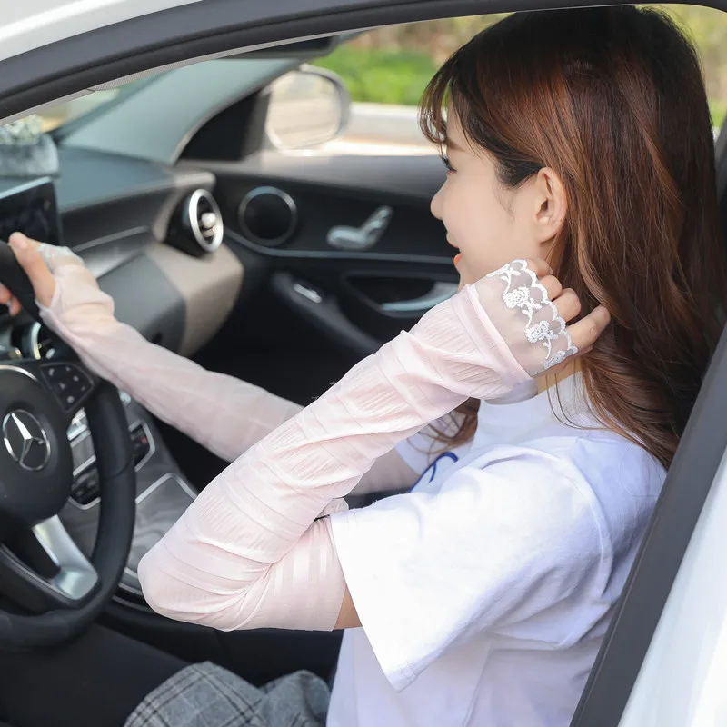Летний тонкий срез Кружева Солнцезащитный рукав женский лед езда DrivingSports анти УФ