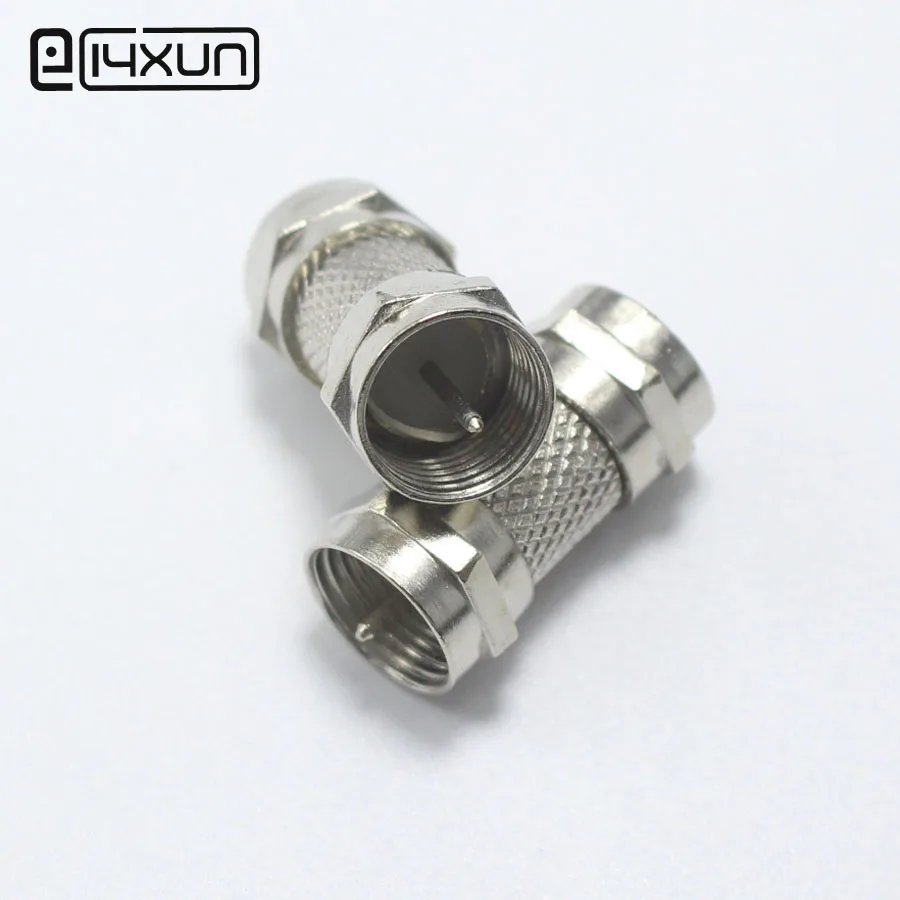 

2pcs Inch F Male to Male Plug with Pin TV General Head Inch Plug RF Connector Antenna adapter Nicekel Plated
