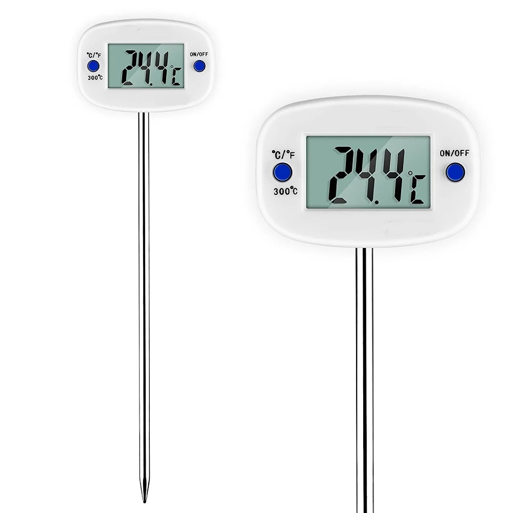 Multipurpose Delicate and Rotary Digital Food Thermometer Stainless Steel Probe Liquid