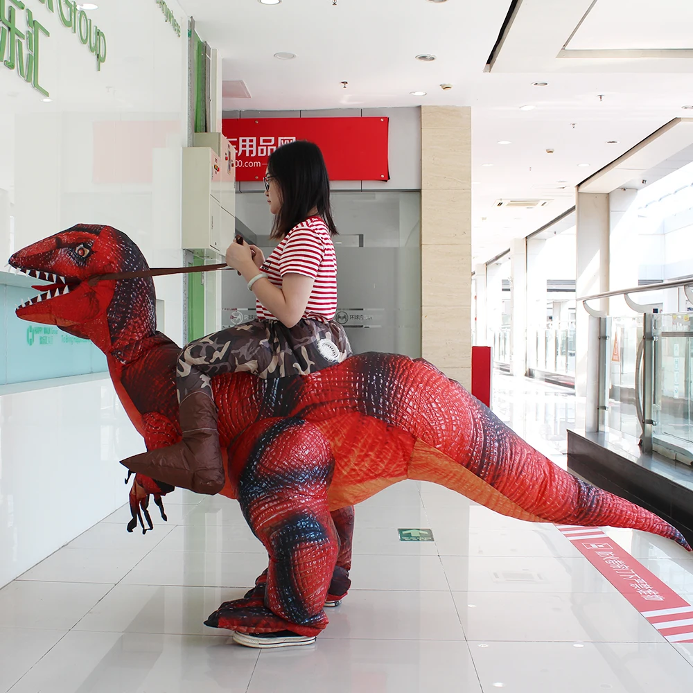 Новинка надувной костюм динозавра T Rex Парк Юрского периода динозавр косплей для