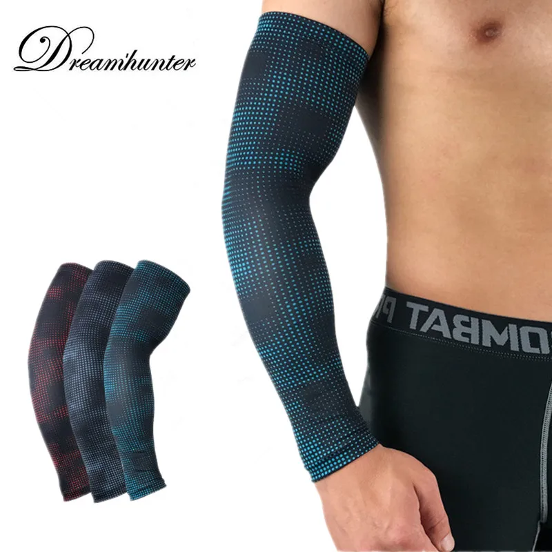 1 piece compression arm sleeves men women running cycling arm pads