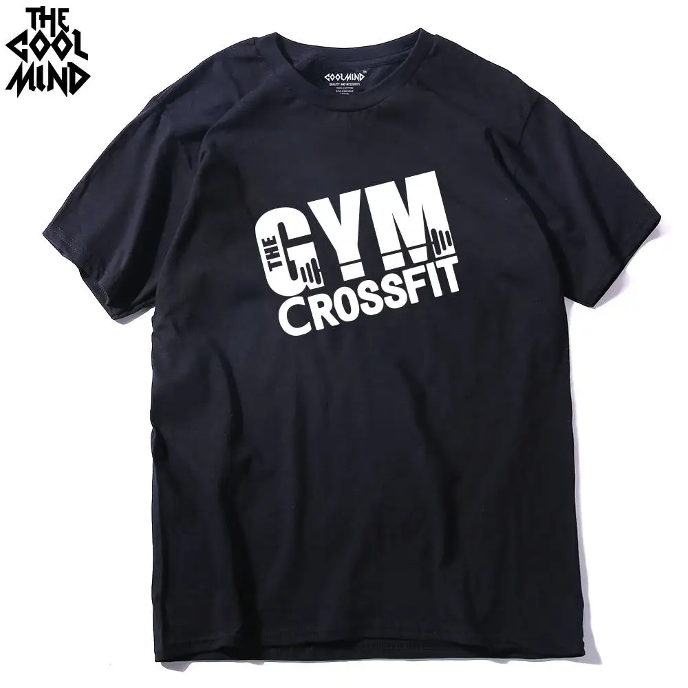 

COOLMIND CR0124A cotton casual short sleeve men T shirt o-neck knitted comfortable body buildin men T-shirt tops men tee shirt