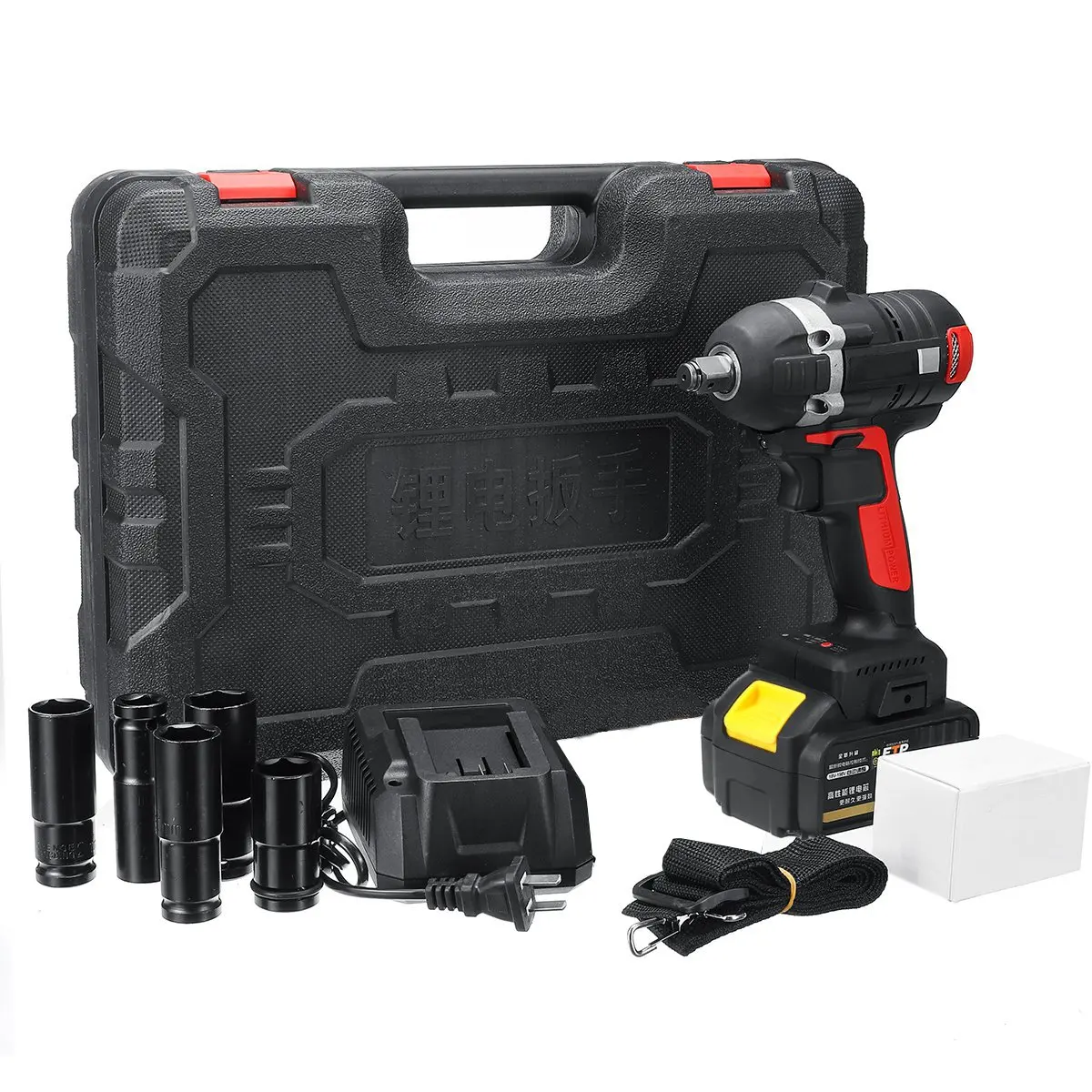 

198VF 520N.M High Torque Multifunction Cordless Brushless Electric Wrench Drill Driver Li-ion Battery Home Repair Power Tool Set