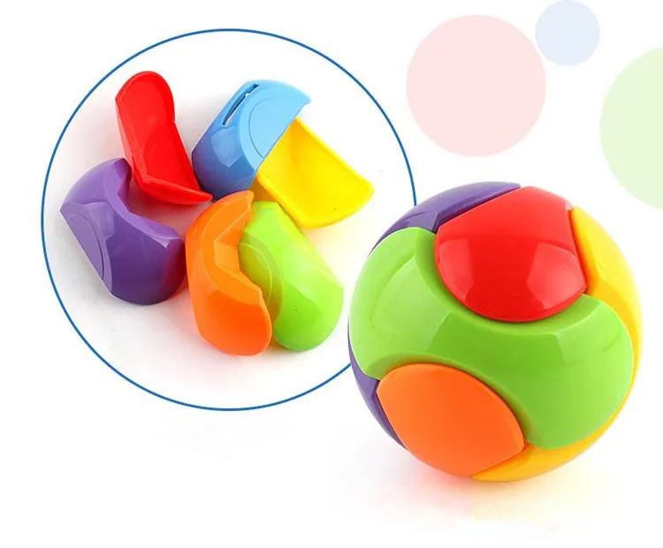 3D Пазлы для детей Детские ABS сборки головоломки Красочные игрушки шары Копилка интеллектуальное образование игрушки