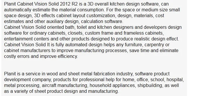 Kitchen Design Planit Cabinet Vision Solid 2012 R2 English Pc