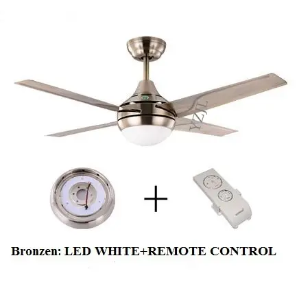Modern Minimalist Led Fan Lights 44inch Iron Leaf Fan Light