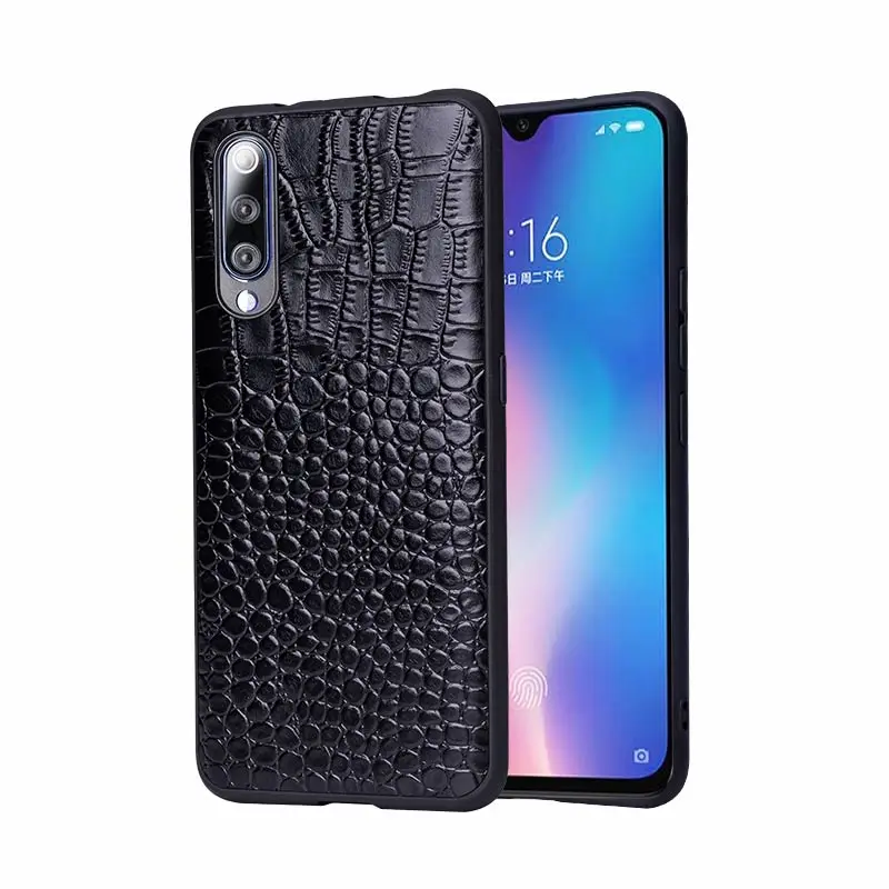 

For Xiaomi MI 9 MI 9 SE Mi9 Transparent Phone Case Fitted Leather Case Men Women Water Proof Business Crocodile Pattern