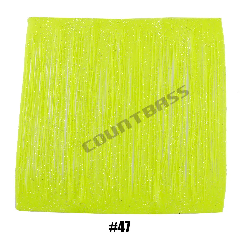 Fishing Lure Silicone Skirt Layers,Silicone Skirt Material for Tackle Craft, DIY Spinner, Rubber Jigs, Buzzbait