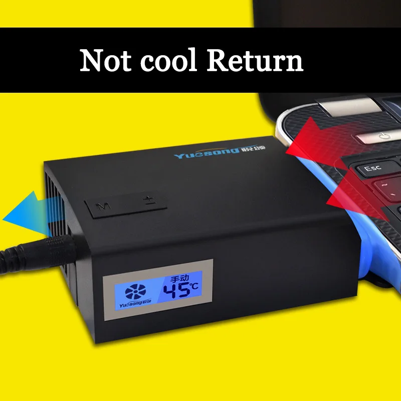 Intelligent Temperature Control Cooling Fan With LCD Display Radiator Notebook Cooler Mini
