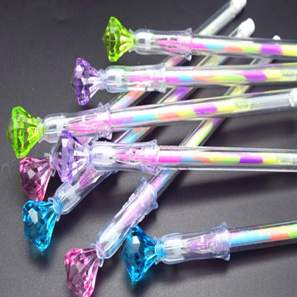 

Kawaii Cute Crystal Diamond Decor Water Color Chalk Paint Pens for Kids Diary Decoration Scrapbooking Korean Stationery