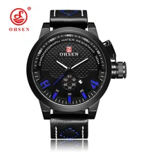 Hot Sale Fashion OHSEN Male Business Dress Quartz Watch Men Waterproof Blue Dial Wristwatch Leather Band Men Watch Orologio Uomo Hot Sale Fashion OHSEN Male Business Dress Quartz Watch Men Waterproof Blue Dial Wristwatch Leather Band Men Watch Orologio Uomo