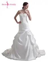 Beauty-Emily White Lace Wedding Party Dresses Sweetheart Lace Up Ball Gown Sleeveless Wedding Dresses Bridal Dresses 2017