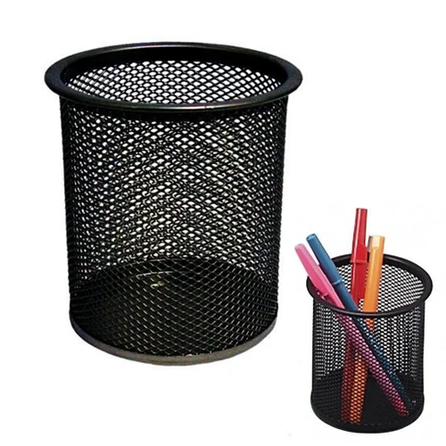 Wholesale Black Steel Mesh Desk Pen Pencil Organiser Cup Holder Office