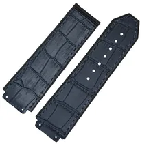 Watch band New Steel Deployment Watch Buckle Bule Waterproof Diving Silicone Rubber Watchband Bands Straps Free Shipping