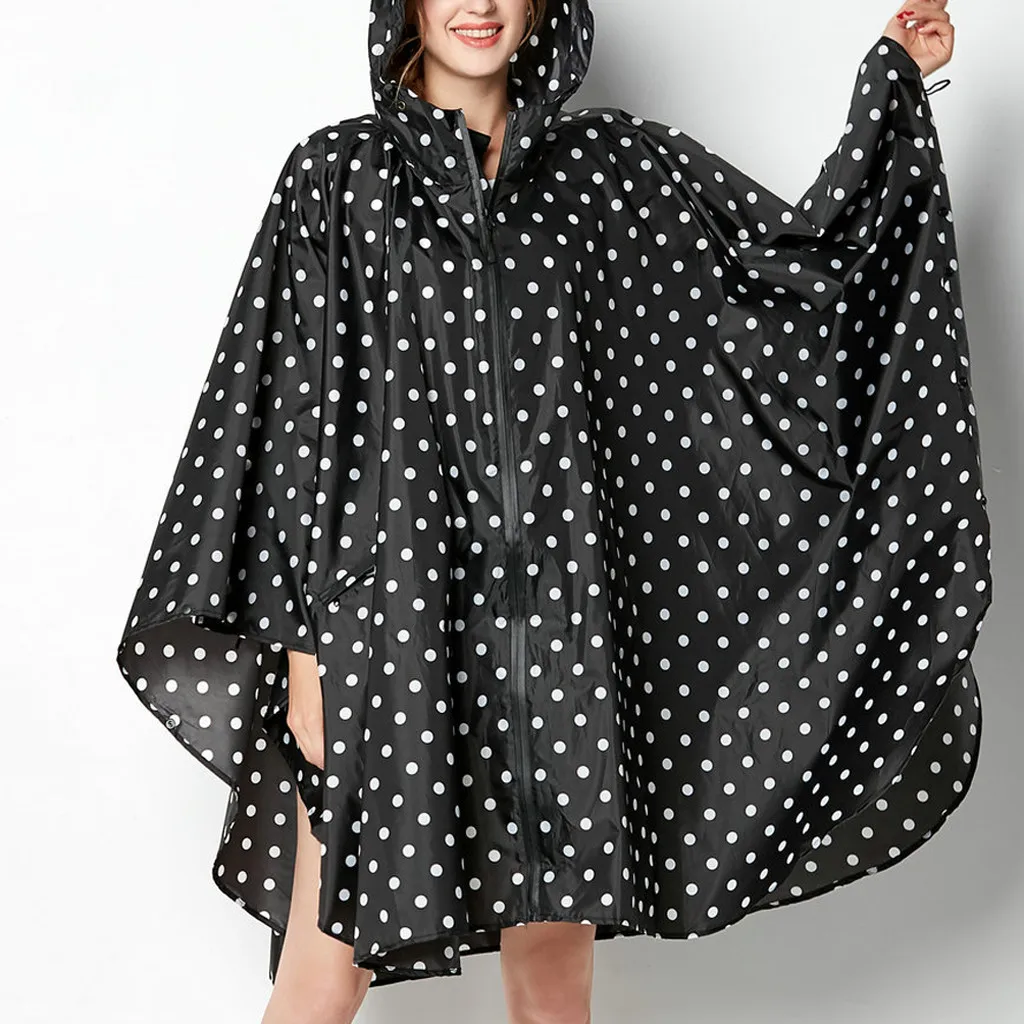 

Womens Wave Point Rain Jacket Outdoor Hoodie Waterproof Windproof Coat Outwear Plus Size Harajuku Chaqueta impermeable