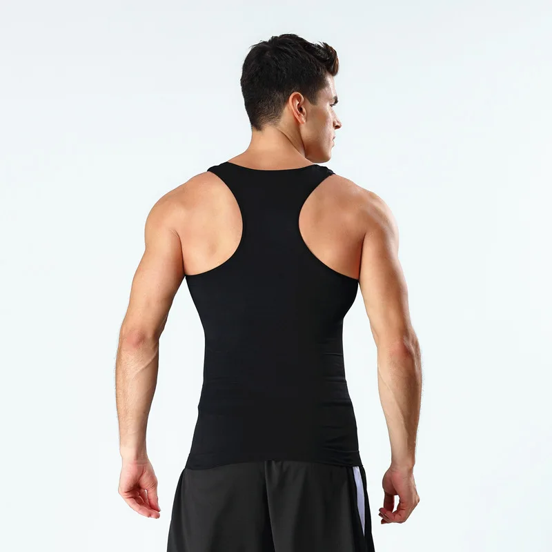 

Men's Body Shapers Fitness Tank Tops Slimming Vest Basic Shirt Sexy Elastic Beauty Abdomen Tight Fitting UnderShirts Shape Vests