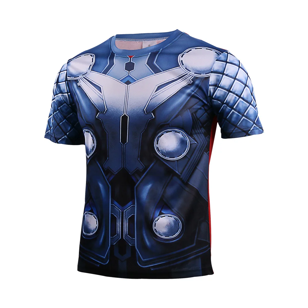 2017 Movie Thor 3 Ragnarok Chris Heimsworth T-shirt Short Sleeve Tee Superman Polyester Man Boy Cosplay Halloween Party (19)