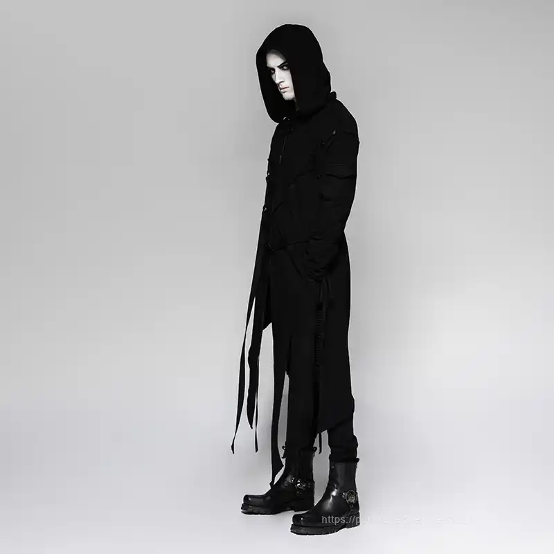 PUNK RAVE Men's Gothic Detachable Sleeves Long