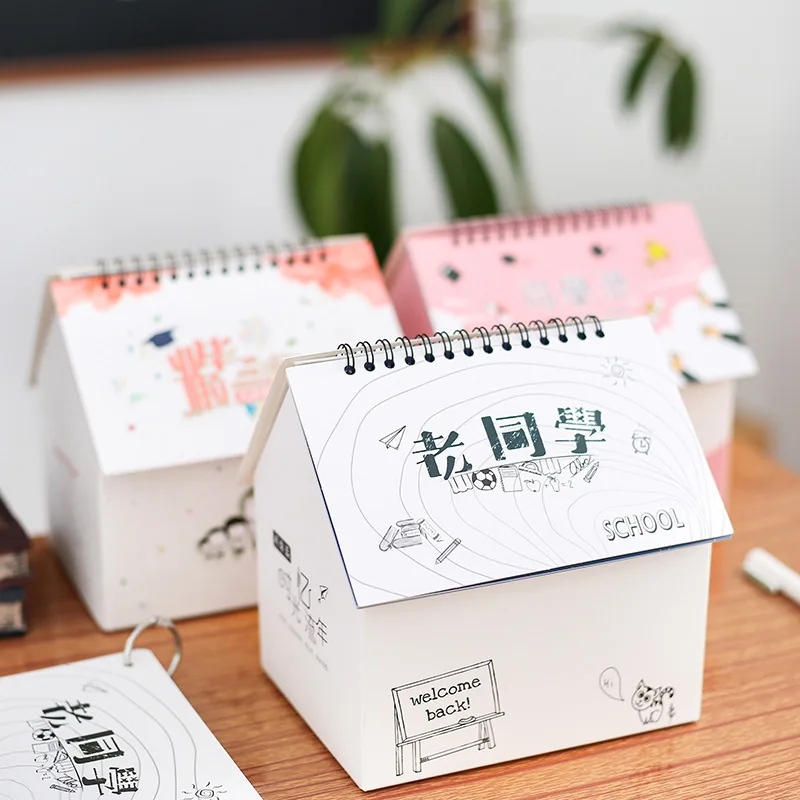 

2019 new classmates creative house message book leaflet small fresh graduation album can accommodate students to commemorate