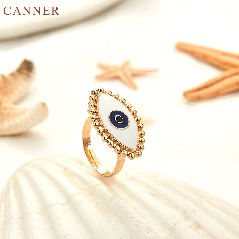 Gold Adjustable Rings for Women Evil Eye Ring Jewelry Cocktail Party finger ring anillos mujer Vintage Midi Knuckle Ring C40