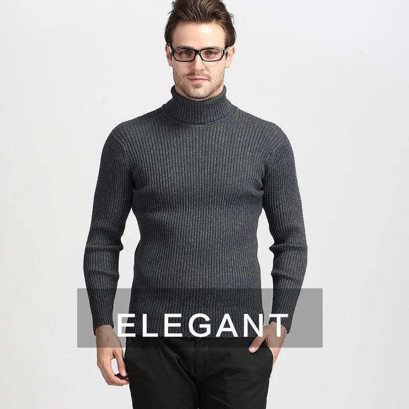 MRMT 2018 бренд зима новый мужской пуловер свитер сплошной цвет отделка с высоким воротником для мужской свитер Одежда