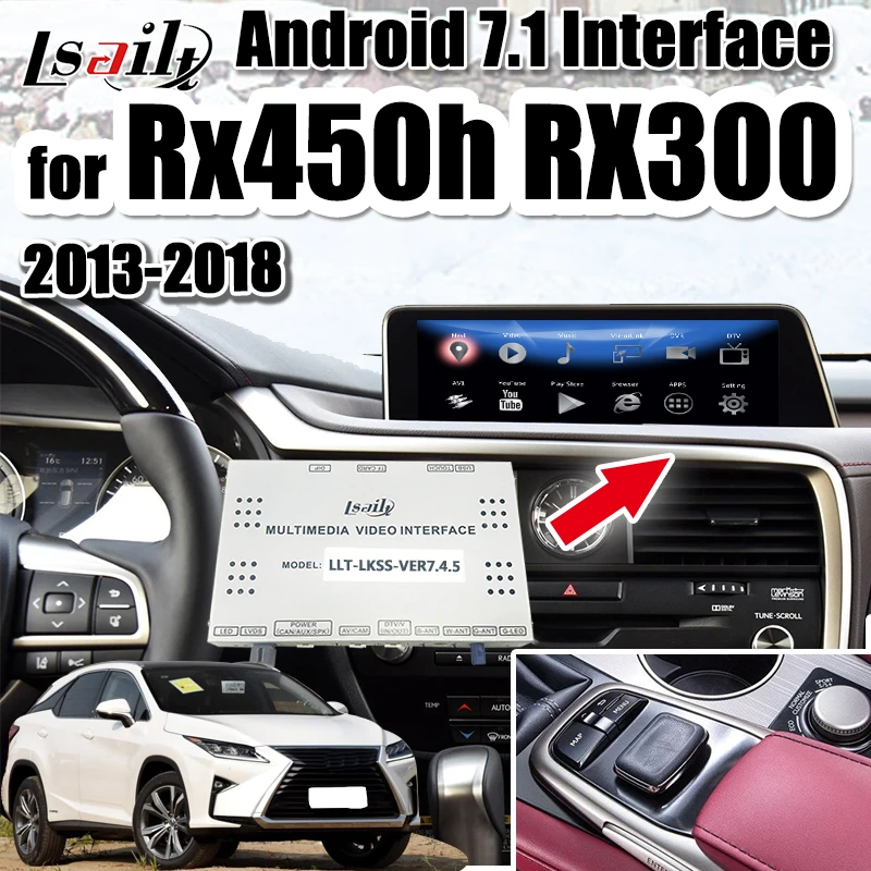 Lsailt Android 7,1 gps навигационная коробка для Lexus RX300 RX450h 2013-19 интерфейс supprot android авто, оригинальная мышь управления