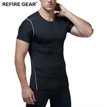 Refire gear Спортивная альпинистская Футболка мужская спортивная одежда для фитнеса быстросохнущая баскетбольная Футболка Бодибилдинг Спортивная футболка