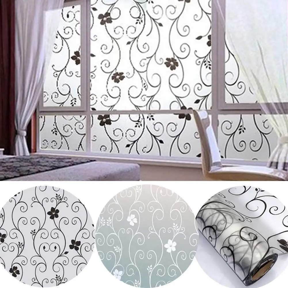 Party Supplies Waterproof Glass Frosted Bathroom window Decal Self