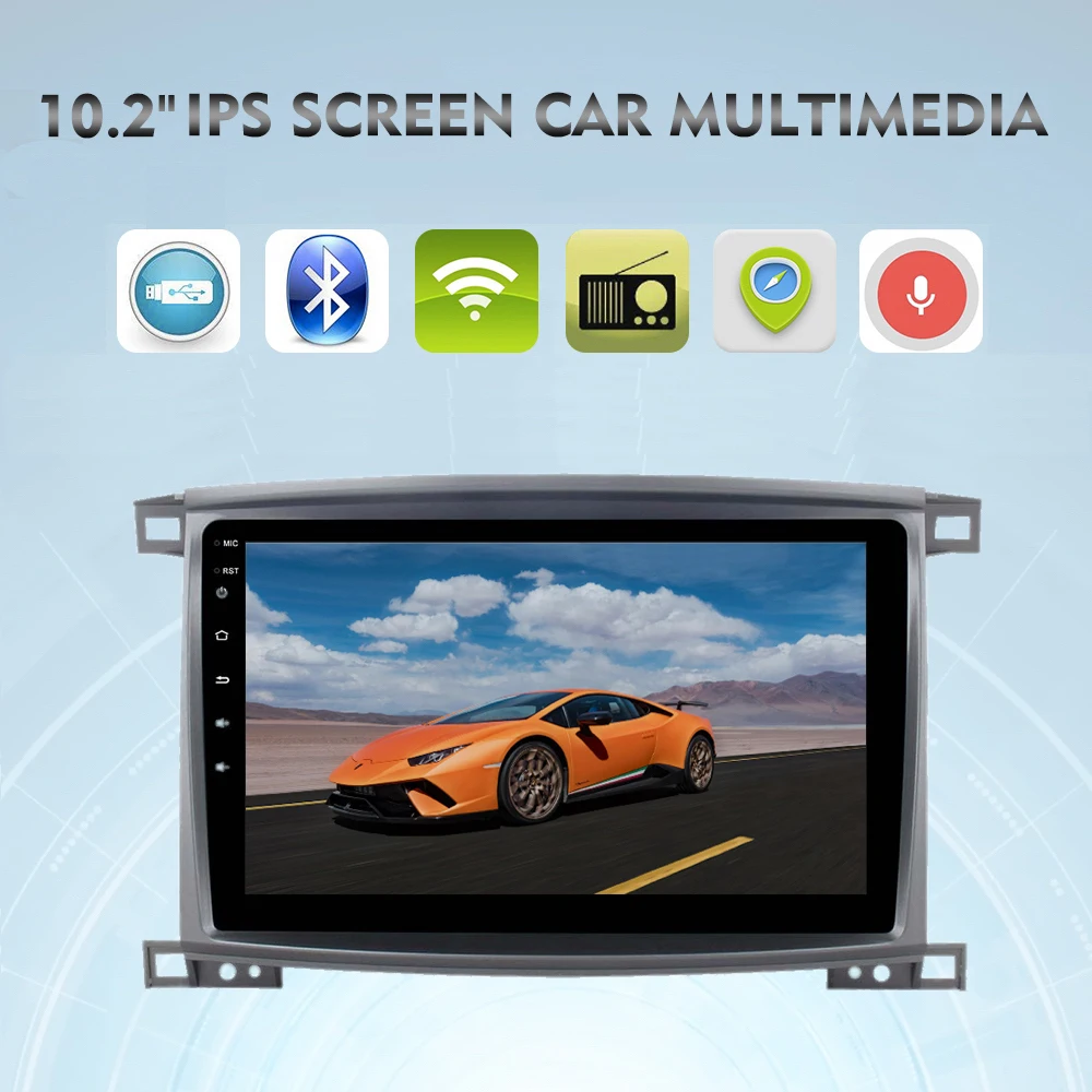 Perfect Stereo Head Unit Android 9.0 GPS for Toyota Land cruiser LC100 2003 - 2008 IPS Screen auto-radio navigation 4Gb ram PX5 8-Core 0