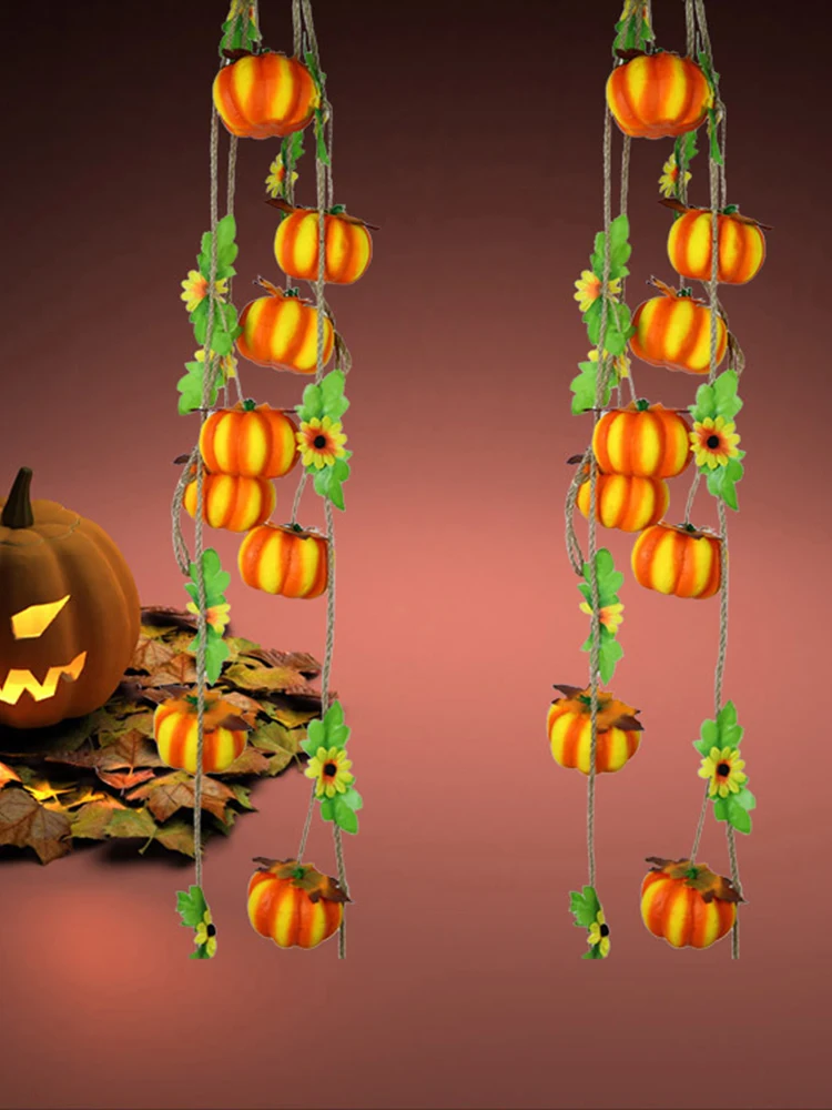 

1 pc Artificial Pumpkin Lifelike False Hanging Strings Hanging Wall Decoration for the Home Garden Party Kitchen Vegetable Fruit
