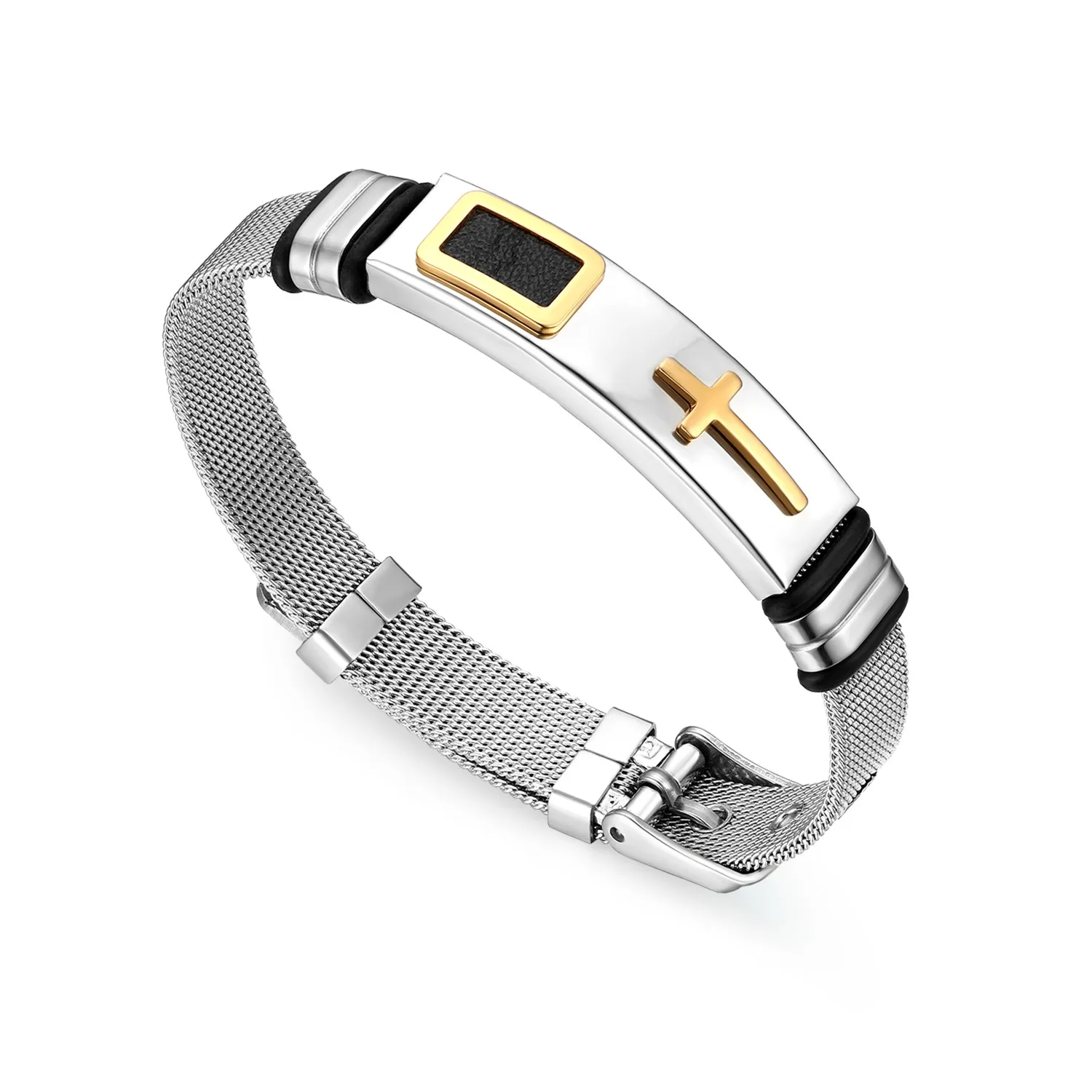 MUZHE Punk Open Striped Cuff Arm Bracelet Gold for Girl Party Jewelry