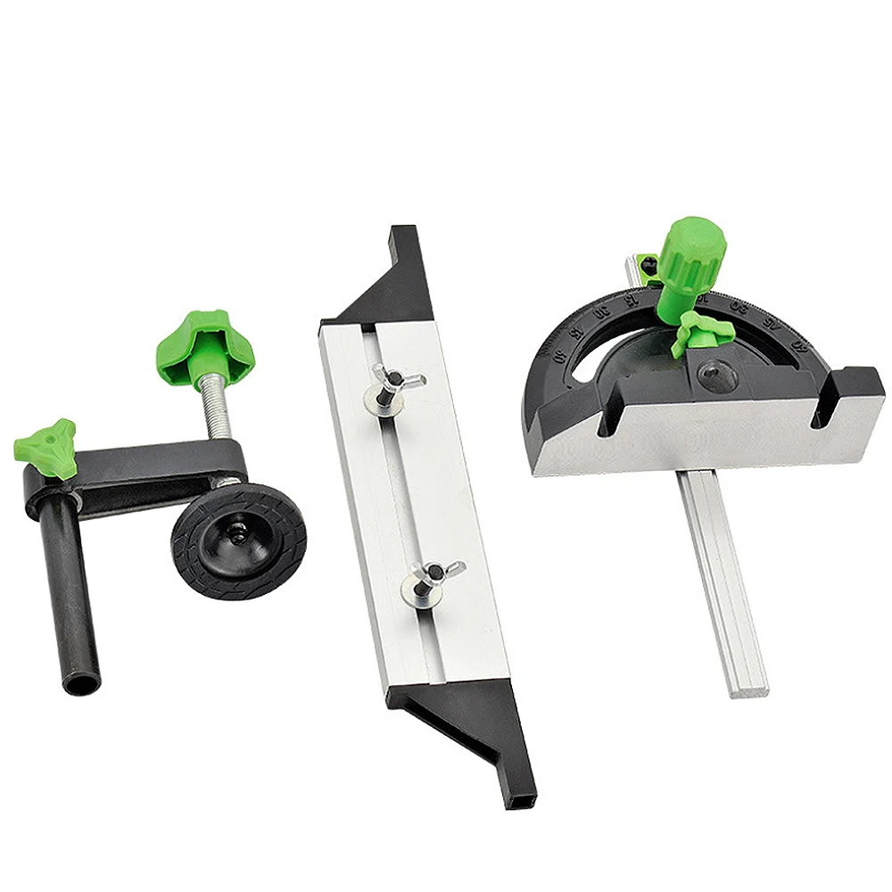 

Aluminum Miter Gauge And Box Joint Jig Kit with Adjustable Flip Stop Woodworking Tool