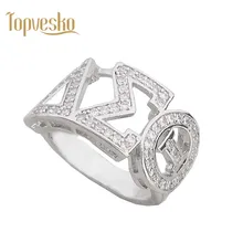 Topvekso греческий фианит высшего качества с фианитом Delta Sigma Theta на заказ 925 Серебряное кольцо на палец с надписью ювелирные изделия