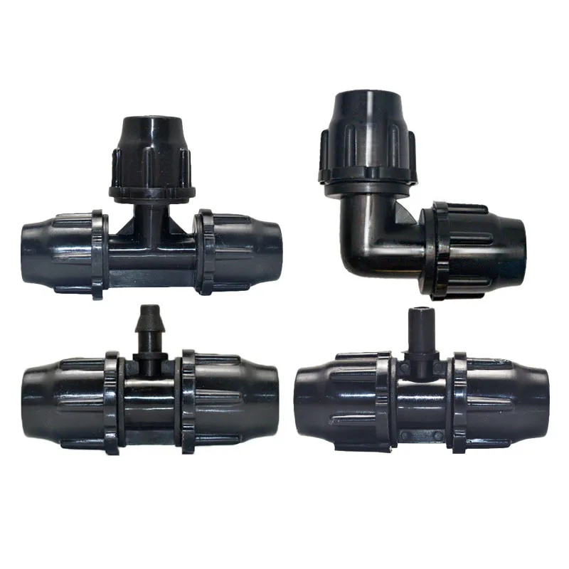 8/12 Drip Hose Part Connector 9/11 Lock Tee Elbow 8MM Transfer 4MM Path