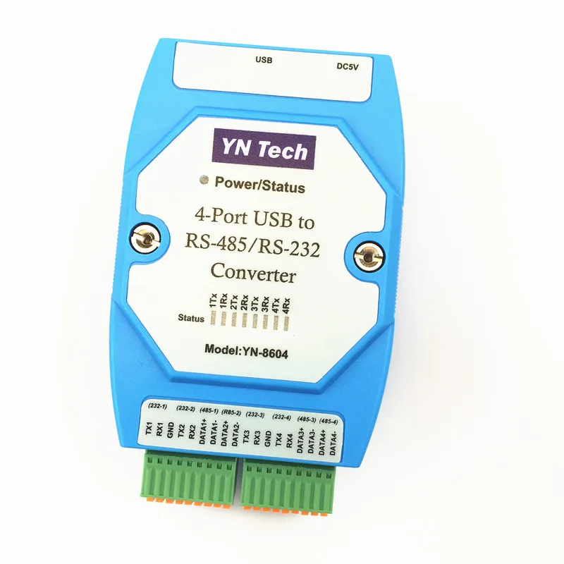 YN8604 USB к 4-Порты и разъёмы RS485/232 4 канала RS232 USB кабель последовательного порта COM Порты и разъёмы преобразования промышленных Класс