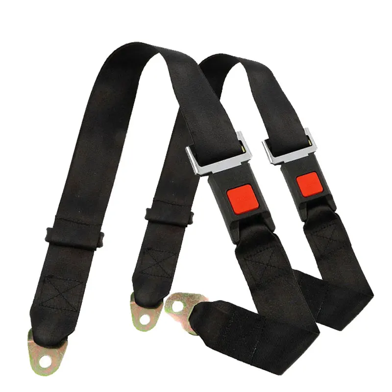 

EE support Universal 2Pcs Car Seat Belt 2 Point Adjustable Truck Lap Belt Car Styling Safety Accessories