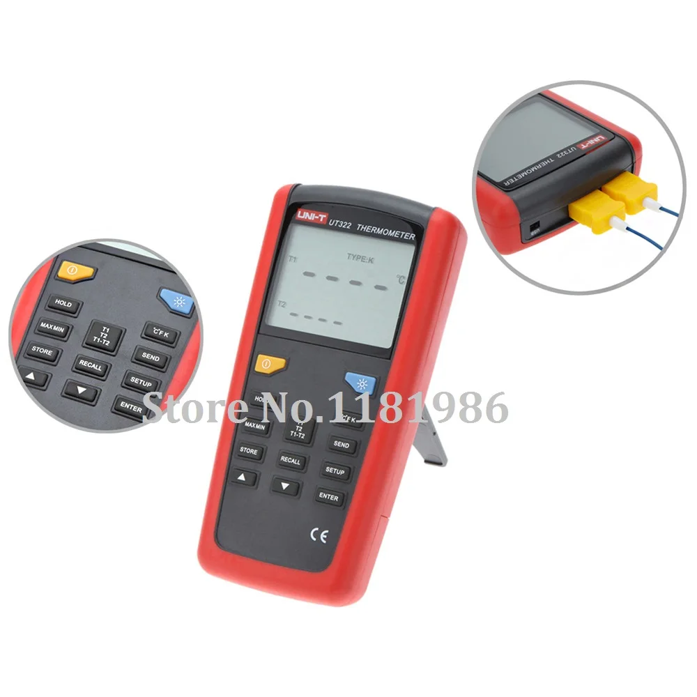 

UNI-T UT322 High Quality LCD Display Termostato Digital USB Thermometer with Date Logger Termometro