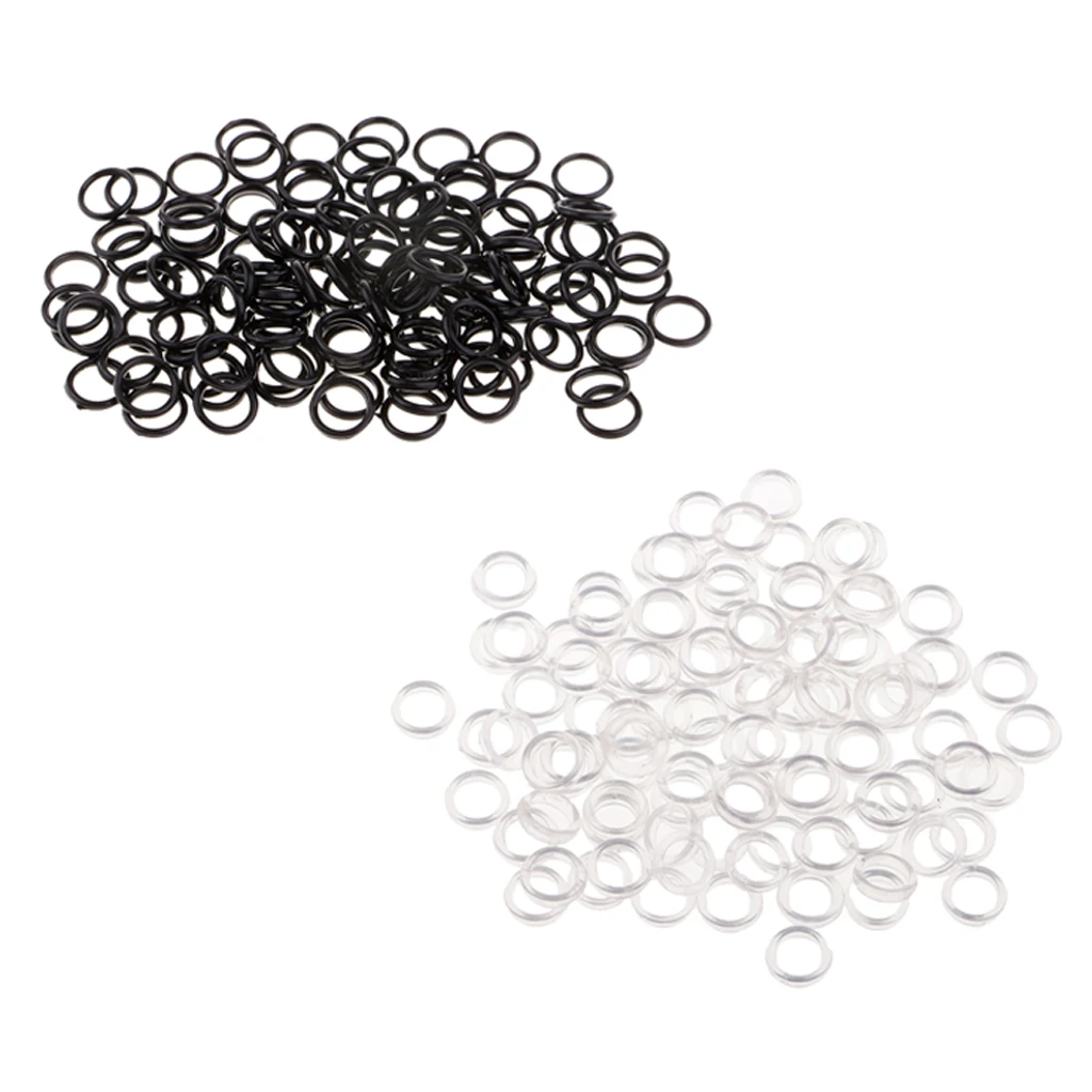 200 Pieces Nylon Bra Strap Adjustment Adjuster Lingerie Slider O Ring Bikini Fasteners 6mm