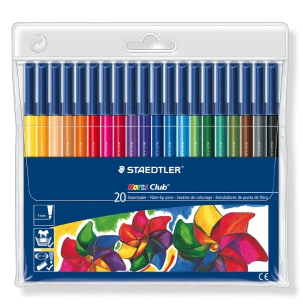 STAEDTLER моющаяся детская живопись, живопись, граффити, 20 цветов | 10 цветных акварельных ручек