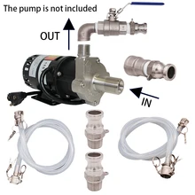Transfer Pump Camlock Quick Connect Kit March 809 Pump Homebrew Pump Accessories Food Grade Silicone and Stainless Steel 304