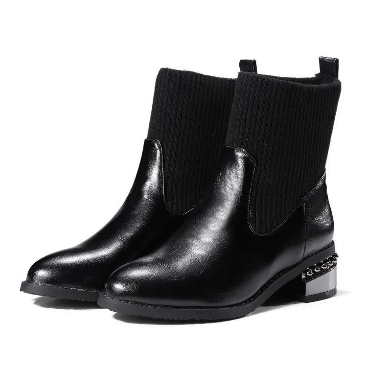 Épais Dame Imperméables Femmes Mode gris Non Chaussures Neige Filles Plus Bottes La 34 Thermique slip Noir Démarrage 46 De Taille 1TB70
